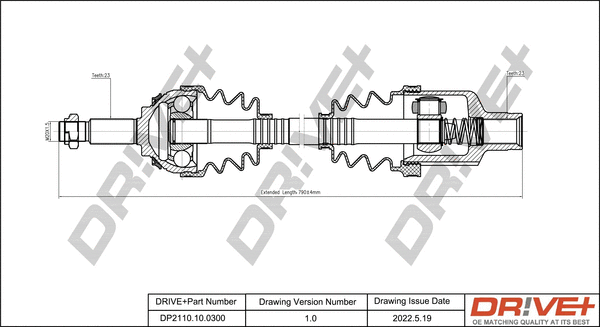 Drive Shaft (DP2110.10.0300)