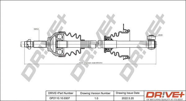 Drive Shaft (DP2110.10.0307)