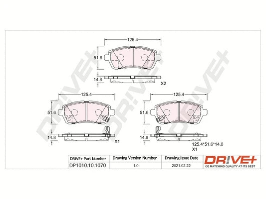Brake Pad Set, disc brake (DP1010.10.1070)