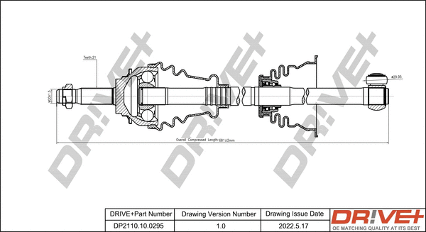Drive Shaft (DP2110.10.0295)