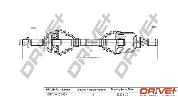 Drive Shaft (DP2110.10.0433)