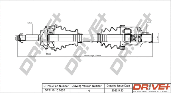 Drive Shaft (DP2110.10.0652)