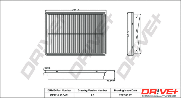 Air Filter (DP1110.10.0471)