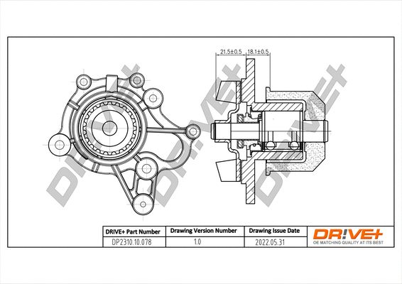 Water Pump, engine cooling (DP2310.10.078)