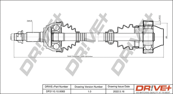 Drive Shaft (DP2110.10.0083)