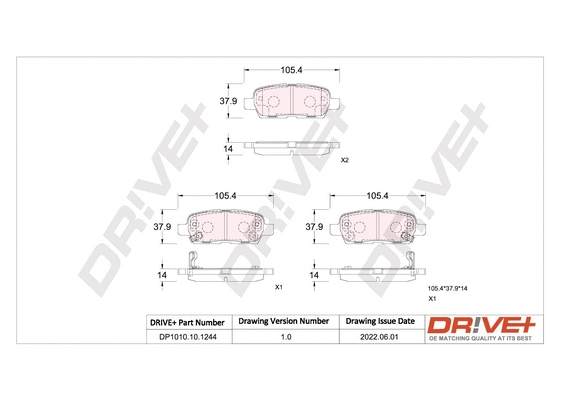 Brake Pad Set, disc brake (DP1010.10.1244)