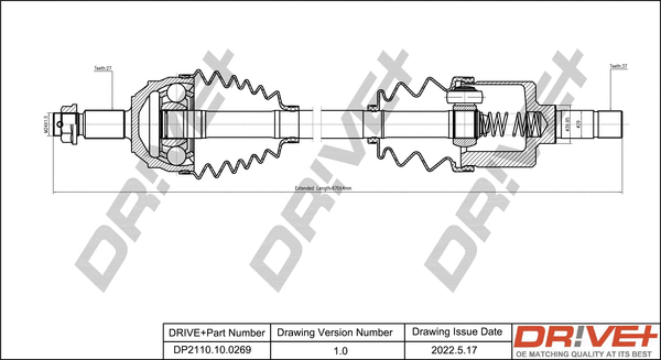 Drive Shaft (DP2110.10.0269)