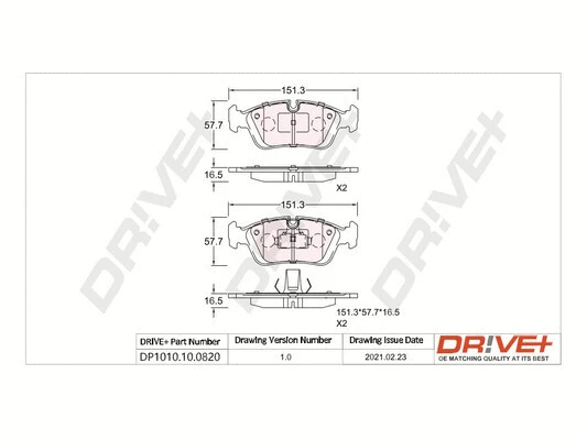 Brake Pad Set, disc brake (DP1010.10.0820)