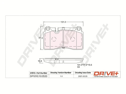 Brake Pad Set, disc brake (DP1010.10.0533)