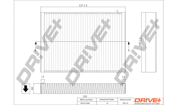 Filter, cabin air (DP1110.12.0202)