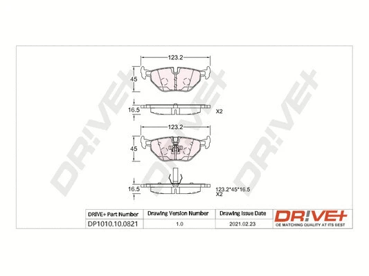 Brake Pad Set, disc brake (DP1010.10.0821)
