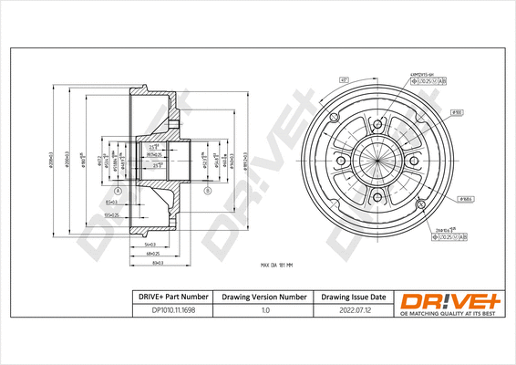 Brake Drum (DP1010.11.1698)