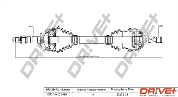 Drive Shaft (DP2110.10.0496)