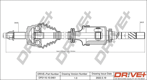 Drive Shaft (DP2110.10.0461)