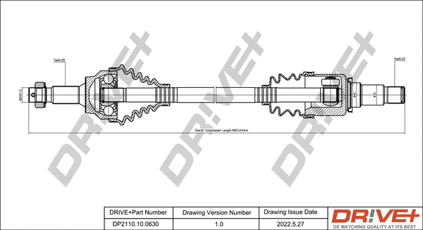 Drive Shaft (DP2110.10.0630)