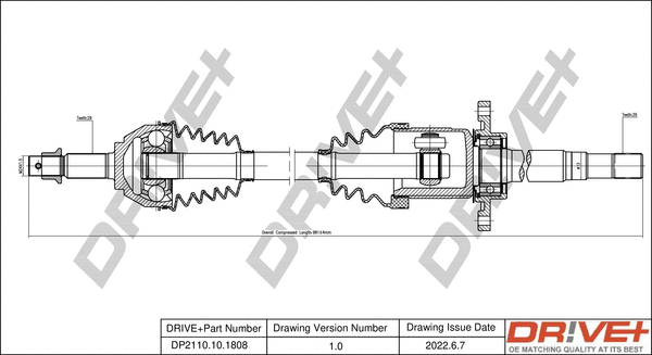 Drive Shaft (DP2110.10.1808)