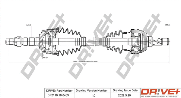 Drive Shaft (DP2110.10.0489)
