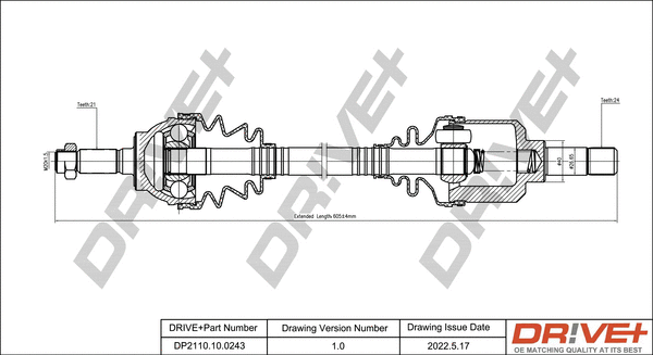 Drive Shaft (DP2110.10.0243)