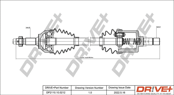 Drive Shaft (DP2110.10.0212)