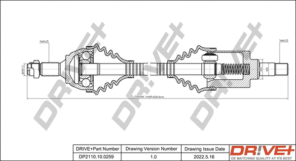Drive Shaft (DP2110.10.0259)