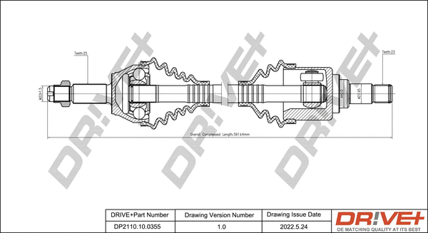 Drive Shaft (DP2110.10.0355)