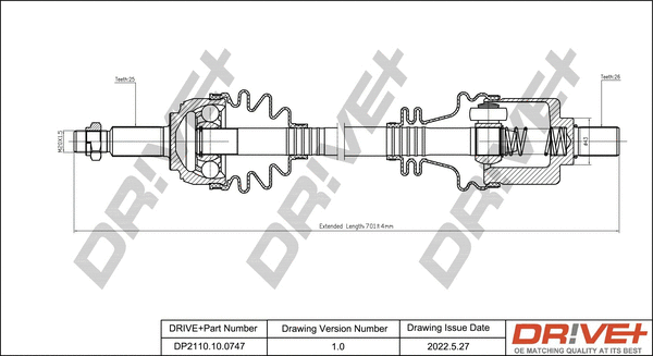 Drive Shaft (DP2110.10.0747)
