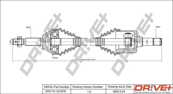 Drive Shaft (DP2110.10.0378)