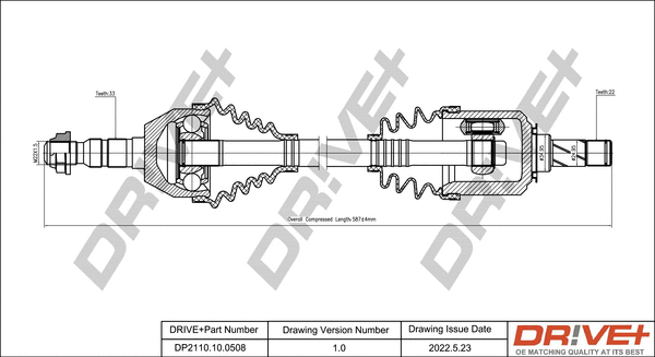 Drive Shaft (DP2110.10.0508)