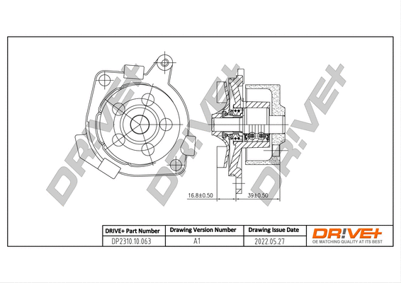 Water Pump, engine cooling (DP2310.10.063)