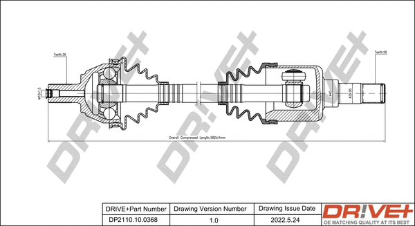 Drive Shaft (DP2110.10.0368)