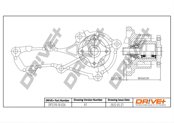 Water Pump, engine cooling (DP2310.10.026)