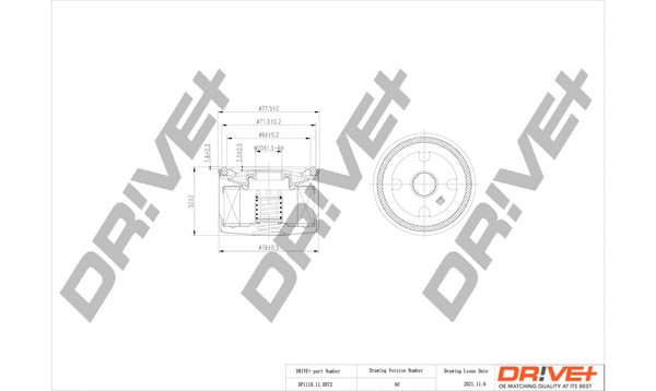 Oil Filter (DP1110.11.0072)