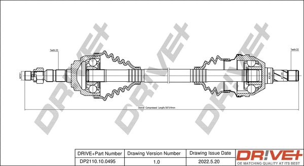 Drive Shaft (DP2110.10.0495)