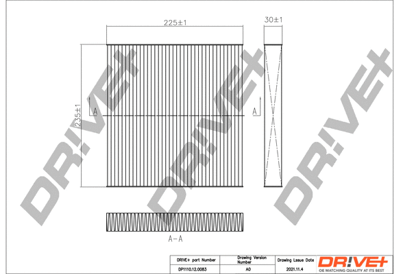 Filter, cabin air (DP1110.12.0083)