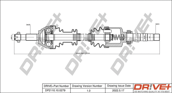 Drive Shaft (DP2110.10.0279)