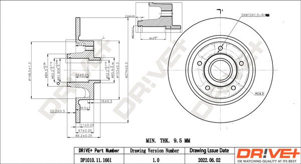 Brake Disc (DP1010.11.1661)