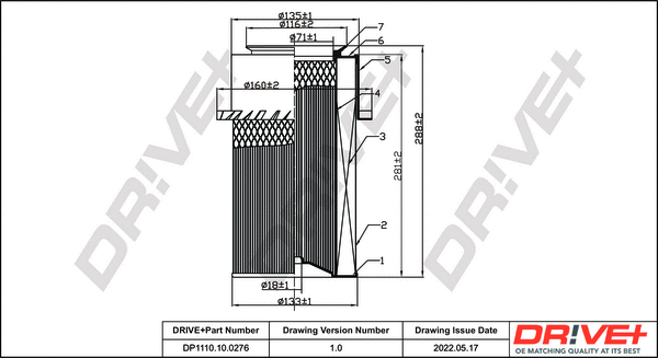 Air Filter (DP1110.10.0276)