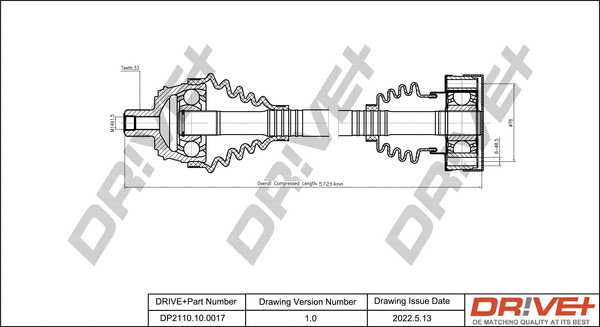 Drive Shaft (DP2110.10.0017)