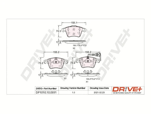 Brake Pad Set, disc brake (DP1010.10.0891)