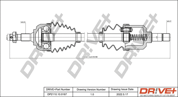 Drive Shaft (DP2110.10.0167)