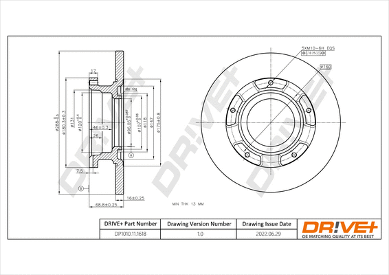 Brake Disc (DP1010.11.1618)