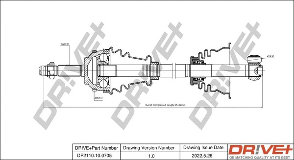 Drive Shaft (DP2110.10.0705)