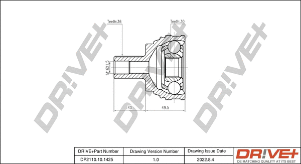 Joint Kit, drive shaft (DP2110.10.1425)