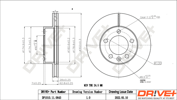 Brake Disc (DP1010.11.0643)