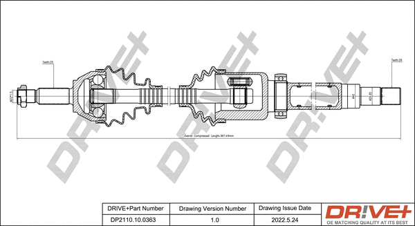 Drive Shaft (DP2110.10.0363)