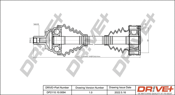 Drive Shaft (DP2110.10.0094)