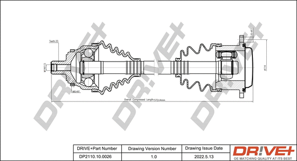 Drive Shaft (DP2110.10.0026)