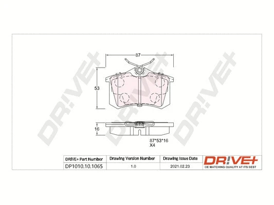 Brake Pad Set, disc brake (DP1010.10.1065)