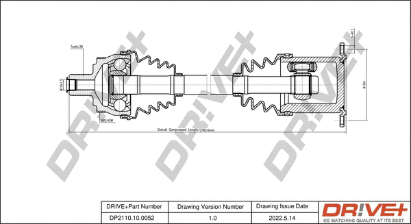 Drive Shaft (DP2110.10.0052)