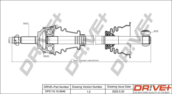 Drive Shaft (DP2110.10.0646)